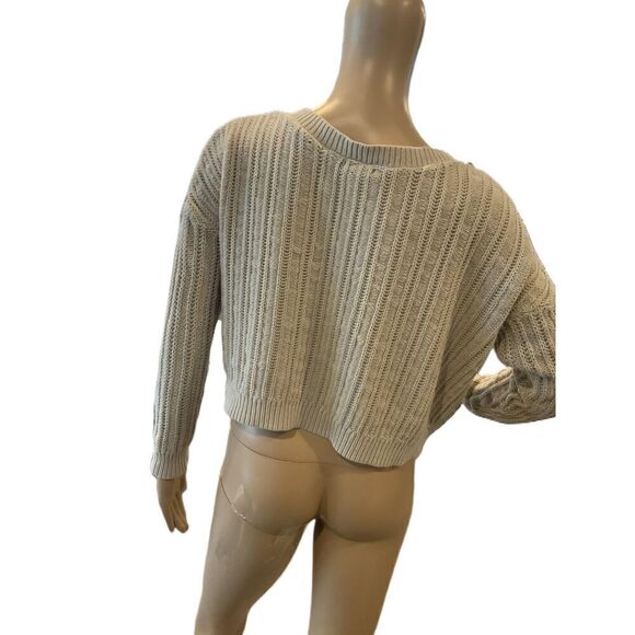 rue21 Womens Beige Ribbed V-Neck Long Sleeve Pullover Sweater Size XS - Picture 8 of 13